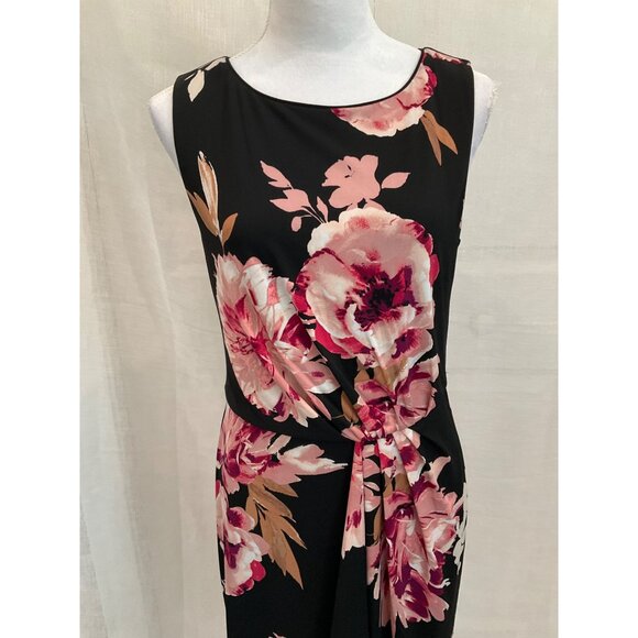White House Black Market size Medium Sleeveless Floral Print Dress - Picture 3 of 6